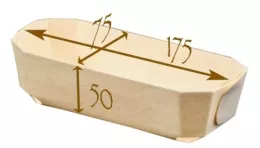 Barquette Panibois Baronnet 175x75x50mm